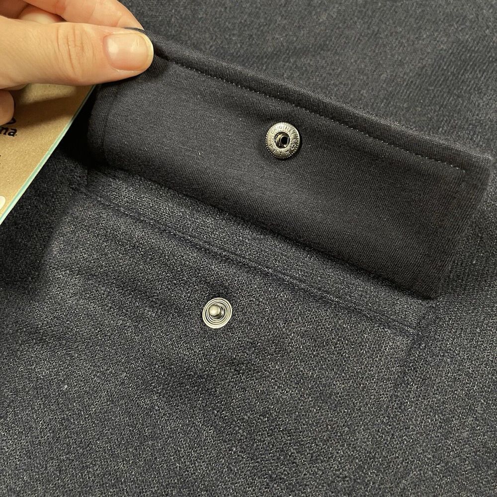 Prana Sweater Mens Large L Blue Brookland 1/4 Zip Pullover Wool Comfort Nautical - Picture 13 of 13